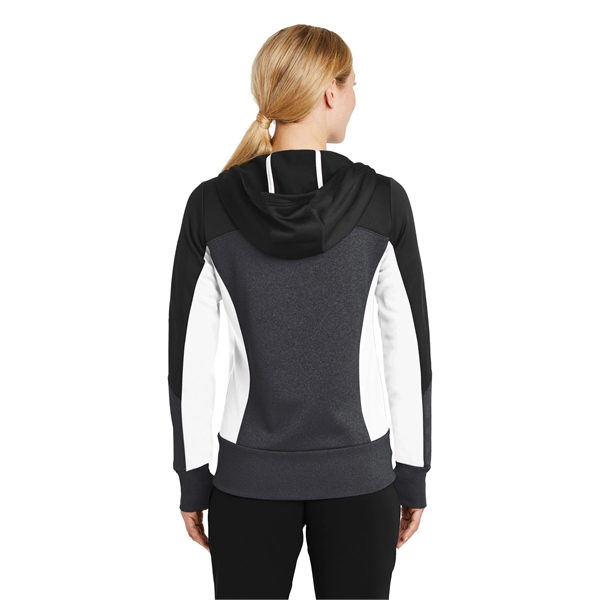 Sport-Tek Women's Tech Fleece Colorblock Full-Zip Hooded ... - Sport-Tek Women's Tech Fleece Colorblock Full-Zip Hooded ... - Image 10 of 22