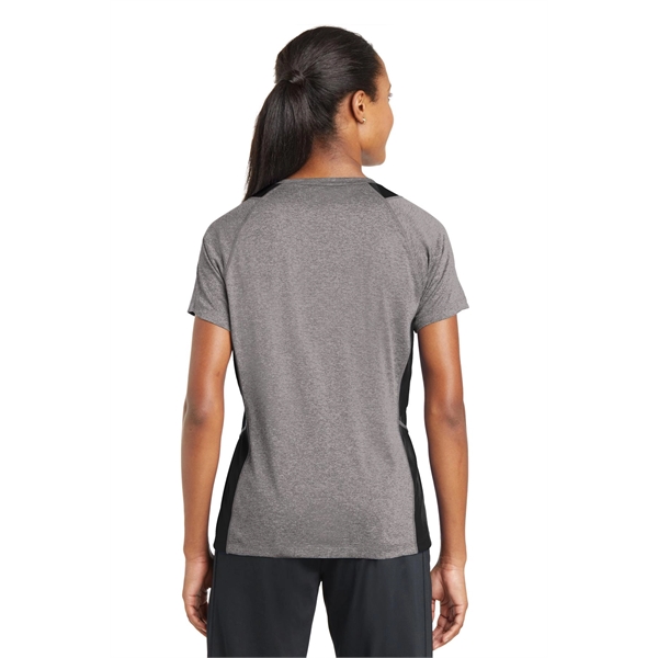 Sport-Tek Women's Heather Colorblock Contender V-Neck Tee. - Sport-Tek Women's Heather Colorblock Contender V-Neck Tee. - Image 1 of 61