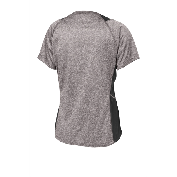 Sport-Tek Women's Heather Colorblock Contender V-Neck Tee. - Sport-Tek Women's Heather Colorblock Contender V-Neck Tee. - Image 5 of 61