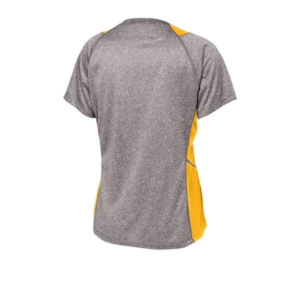 Sport-Tek Women's Heather Colorblock Contender V-Neck Tee. - Sport-Tek Women's Heather Colorblock Contender V-Neck Tee. - Image 19 of 61