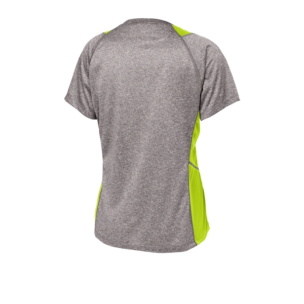 Sport-Tek Women's Heather Colorblock Contender V-Neck Tee. - Sport-Tek Women's Heather Colorblock Contender V-Neck Tee. - Image 24 of 61