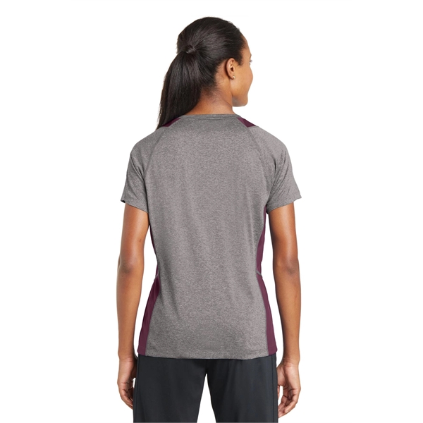 Sport-Tek Women's Heather Colorblock Contender V-Neck Tee. - Sport-Tek Women's Heather Colorblock Contender V-Neck Tee. - Image 25 of 61