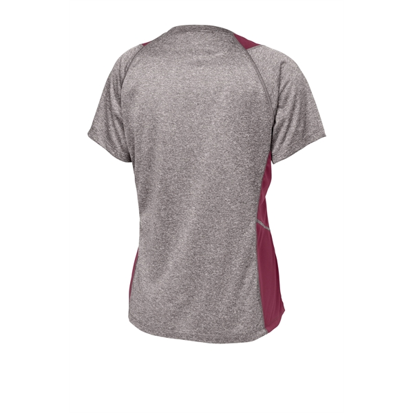 Sport-Tek Women's Heather Colorblock Contender V-Neck Tee. - Sport-Tek Women's Heather Colorblock Contender V-Neck Tee. - Image 29 of 61