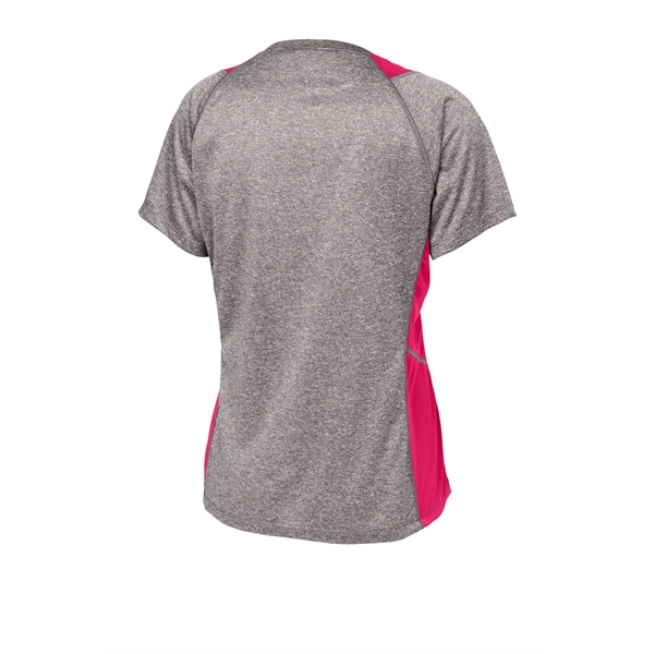 Sport-Tek Women's Heather Colorblock Contender V-Neck Tee. - Sport-Tek Women's Heather Colorblock Contender V-Neck Tee. - Image 34 of 61