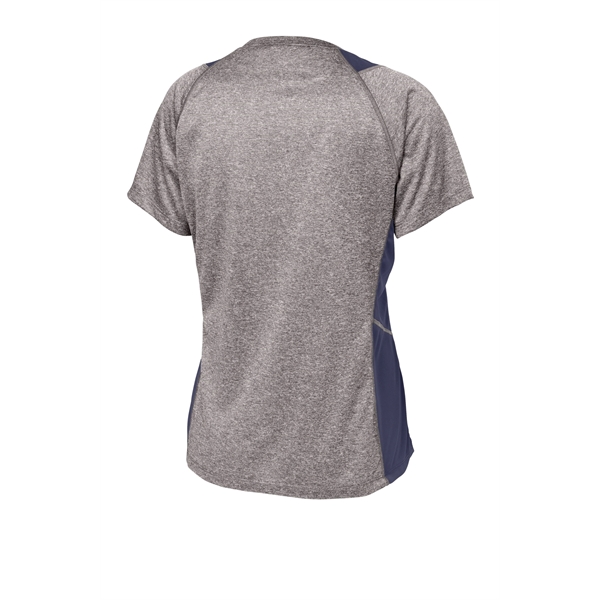 Sport-Tek Women's Heather Colorblock Contender V-Neck Tee. - Sport-Tek Women's Heather Colorblock Contender V-Neck Tee. - Image 42 of 61