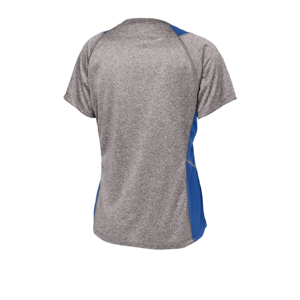 Sport-Tek Women's Heather Colorblock Contender V-Neck Tee. - Sport-Tek Women's Heather Colorblock Contender V-Neck Tee. - Image 52 of 61