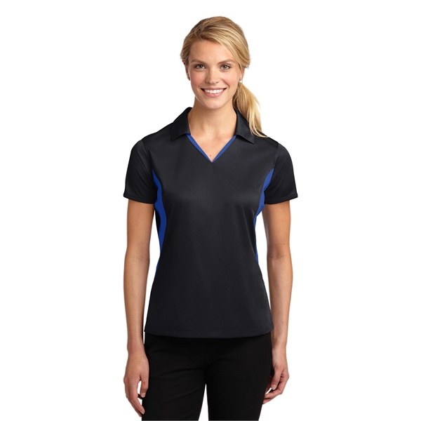 Sport-Tek Women's Side Blocked Micropique Sport-Wick Polo. - Sport-Tek Women's Side Blocked Micropique Sport-Wick Polo. - Image 15 of 31