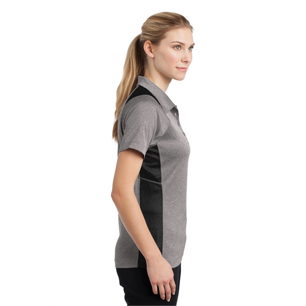 Sport-Tek Women's Heather Colorblock Contender Polo. - Sport-Tek Women's Heather Colorblock Contender Polo. - Image 3 of 60