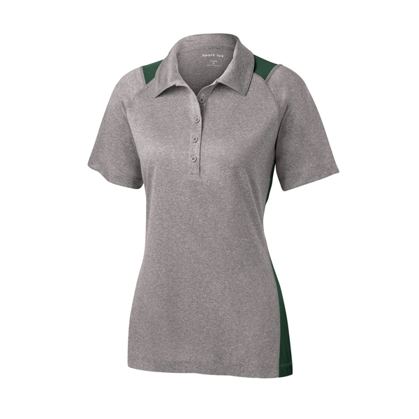 Sport-Tek Women's Heather Colorblock Contender Polo. - Sport-Tek Women's Heather Colorblock Contender Polo. - Image 10 of 60