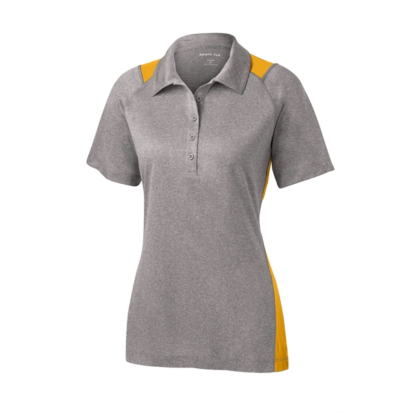 Sport-Tek Women's Heather Colorblock Contender Polo. - Sport-Tek Women's Heather Colorblock Contender Polo. - Image 14 of 60