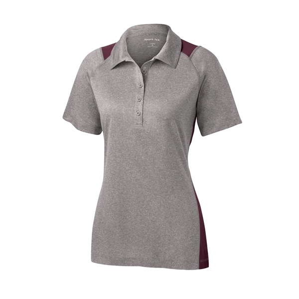 Sport-Tek Women's Heather Colorblock Contender Polo. - Sport-Tek Women's Heather Colorblock Contender Polo. - Image 47 of 60