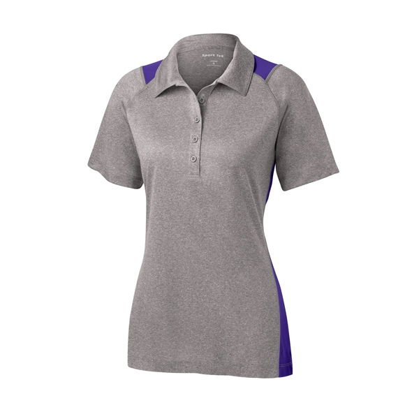 Sport-Tek Women's Heather Colorblock Contender Polo. - Sport-Tek Women's Heather Colorblock Contender Polo. - Image 23 of 60