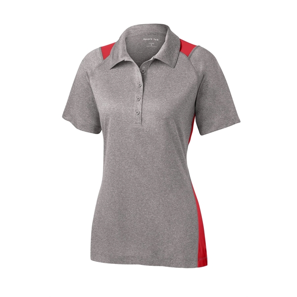 Sport-Tek Women's Heather Colorblock Contender Polo. - Sport-Tek Women's Heather Colorblock Contender Polo. - Image 52 of 60