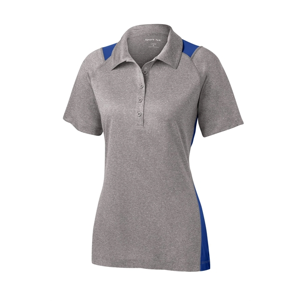 Sport-Tek Women's Heather Colorblock Contender Polo. - Sport-Tek Women's Heather Colorblock Contender Polo. - Image 56 of 60