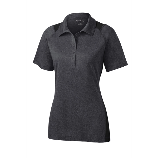 Sport-Tek Women's Heather Colorblock Contender Polo. - Sport-Tek Women's Heather Colorblock Contender Polo. - Image 39 of 60