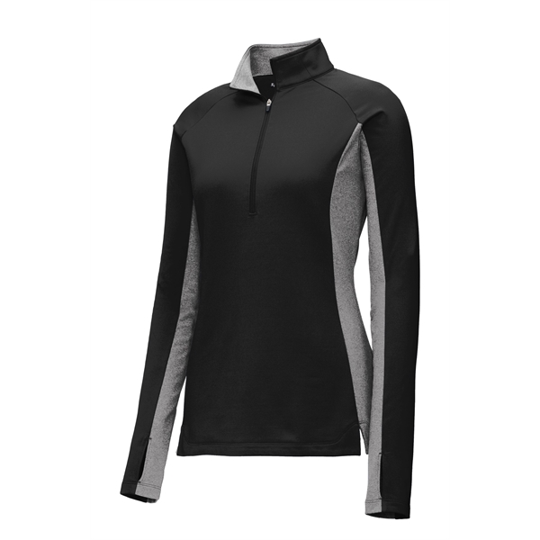 Sport-Tek Women's Sport-Wick Stretch Contrast 1/4-Zip Pul... - Sport-Tek Women's Sport-Wick Stretch Contrast 1/4-Zip Pul... - Image 3 of 25