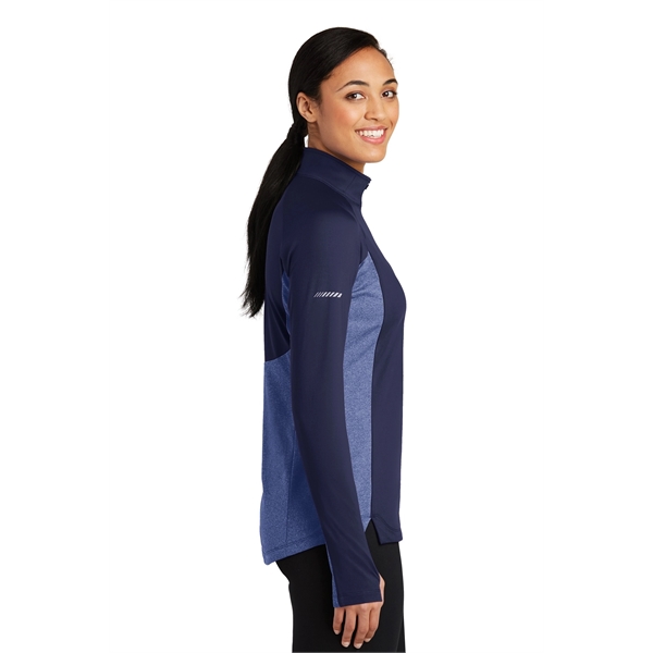 Sport-Tek Women's Sport-Wick Stretch Contrast 1/4-Zip Pul... - Sport-Tek Women's Sport-Wick Stretch Contrast 1/4-Zip Pul... - Image 13 of 25