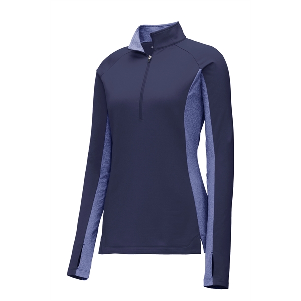 Sport-Tek Women's Sport-Wick Stretch Contrast 1/4-Zip Pul... - Sport-Tek Women's Sport-Wick Stretch Contrast 1/4-Zip Pul... - Image 14 of 25