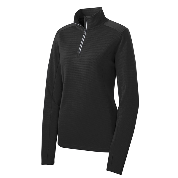 Sport-Tek Women's Sport-Wick Textured 1/4-Zip Pullover. - Sport-Tek Women's Sport-Wick Textured 1/4-Zip Pullover. - Image 29 of 29