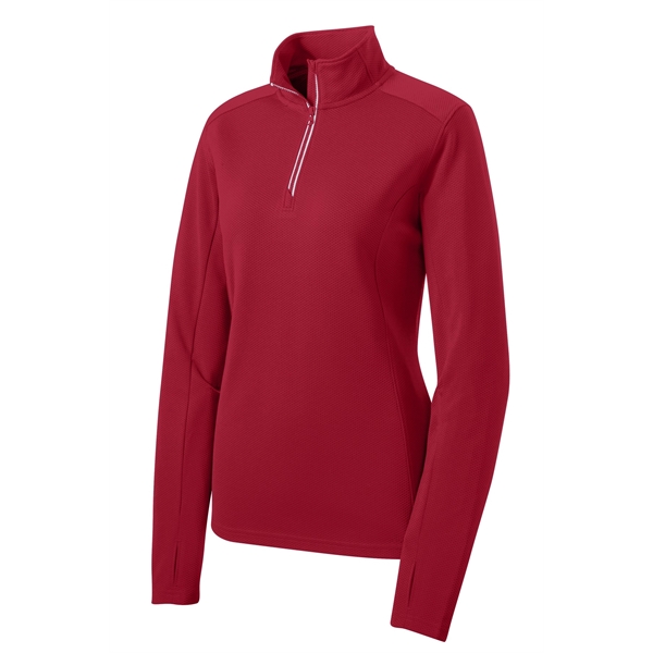 Sport-Tek Women's Sport-Wick Textured 1/4-Zip Pullover. - Sport-Tek Women's Sport-Wick Textured 1/4-Zip Pullover. - Image 24 of 29