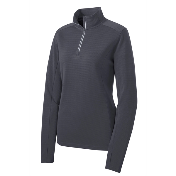 Sport-Tek Women's Sport-Wick Textured 1/4-Zip Pullover. - Sport-Tek Women's Sport-Wick Textured 1/4-Zip Pullover. - Image 25 of 29