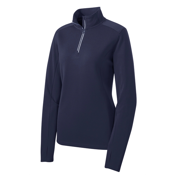 Sport-Tek Women's Sport-Wick Textured 1/4-Zip Pullover. - Sport-Tek Women's Sport-Wick Textured 1/4-Zip Pullover. - Image 27 of 29