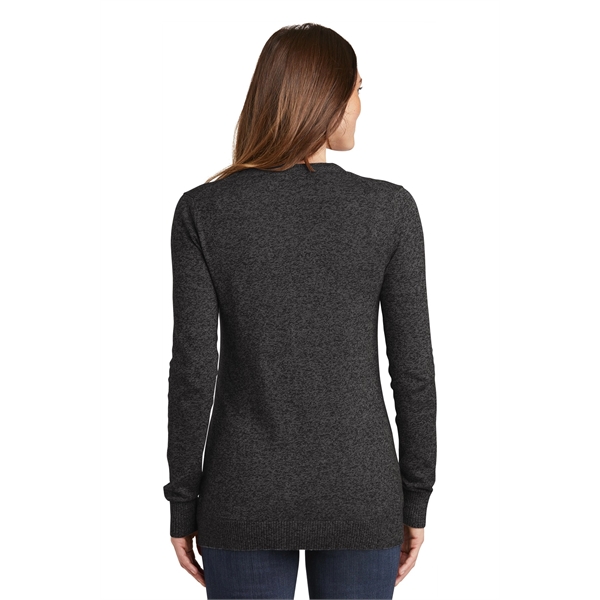 Port Authority Women's Marled Cardigan Sweater. - Port Authority Women's Marled Cardigan Sweater. - Image 6 of 15