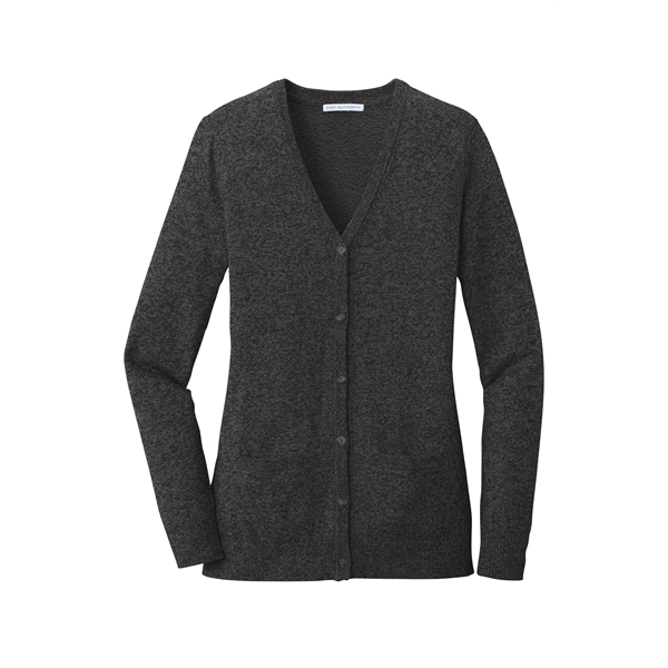 Port Authority Women's Marled Cardigan Sweater. - Port Authority Women's Marled Cardigan Sweater. - Image 1 of 15