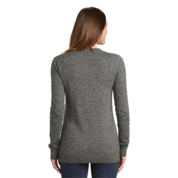 Port Authority Women's Marled Cardigan Sweater. - Port Authority Women's Marled Cardigan Sweater. - Image 11 of 15