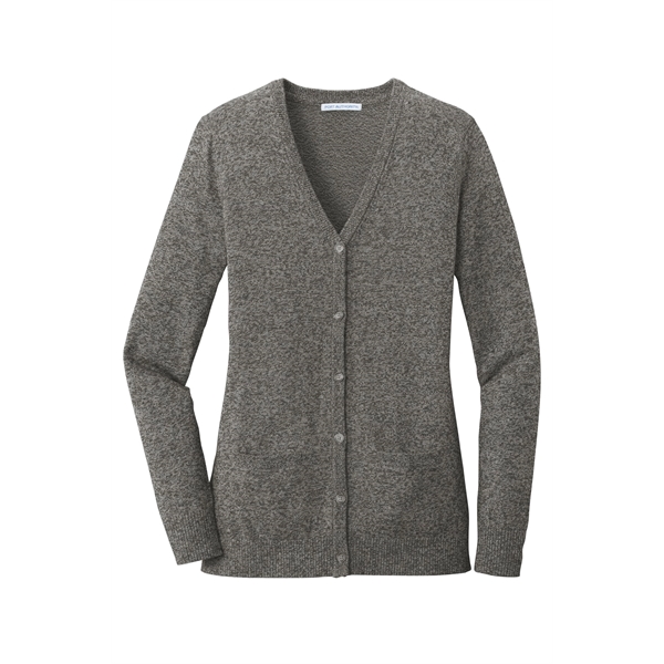 Port Authority Women's Marled Cardigan Sweater. - Port Authority Women's Marled Cardigan Sweater. - Image 5 of 15