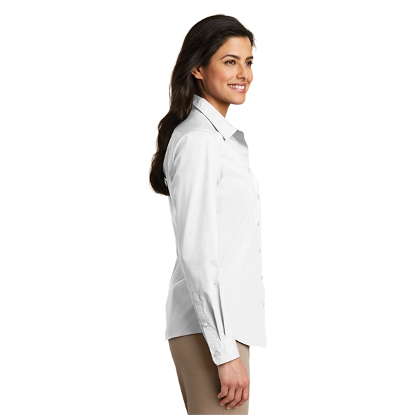 Port Authority Women's Long Sleeve Carefree Poplin Shirt. - Port Authority Women's Long Sleeve Carefree Poplin Shirt. - Image 2 of 60