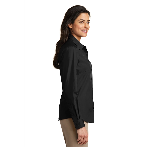 Port Authority Women's Long Sleeve Carefree Poplin Shirt. - Port Authority Women's Long Sleeve Carefree Poplin Shirt. - Image 58 of 60