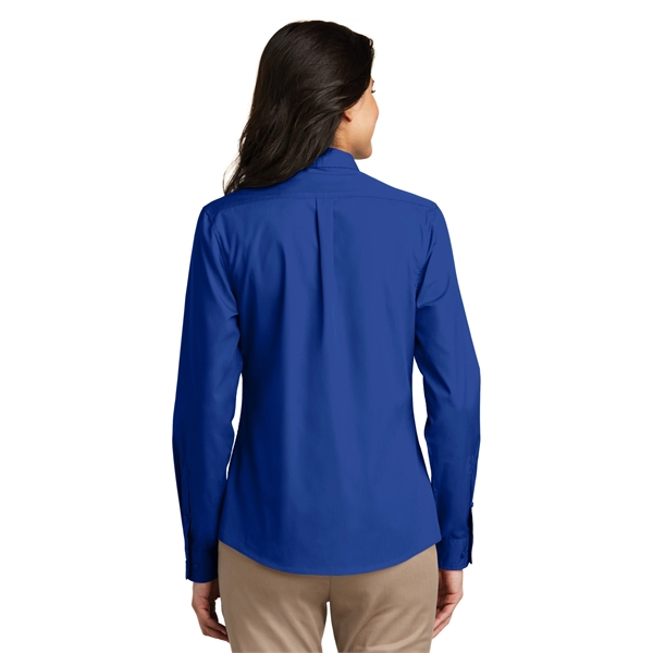 Port Authority Women's Long Sleeve Carefree Poplin Shirt. - Port Authority Women's Long Sleeve Carefree Poplin Shirt. - Image 7 of 60