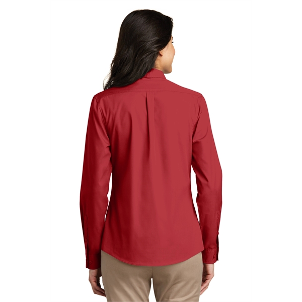 Port Authority Women's Long Sleeve Carefree Poplin Shirt. - Port Authority Women's Long Sleeve Carefree Poplin Shirt. - Image 12 of 60