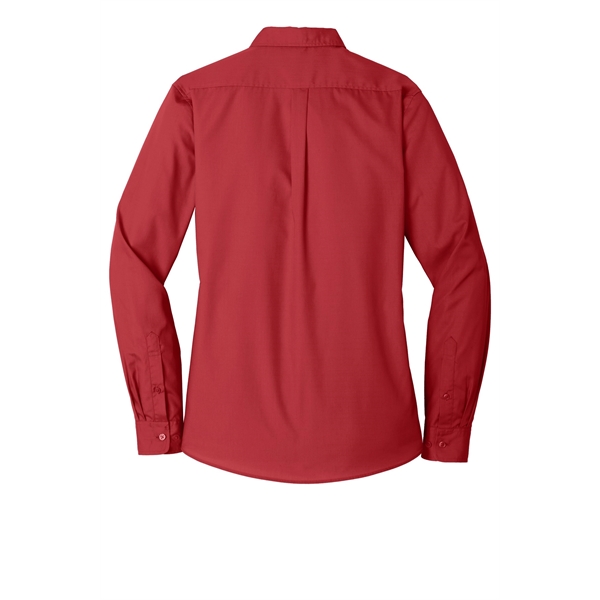 Port Authority Women's Long Sleeve Carefree Poplin Shirt. - Port Authority Women's Long Sleeve Carefree Poplin Shirt. - Image 15 of 60