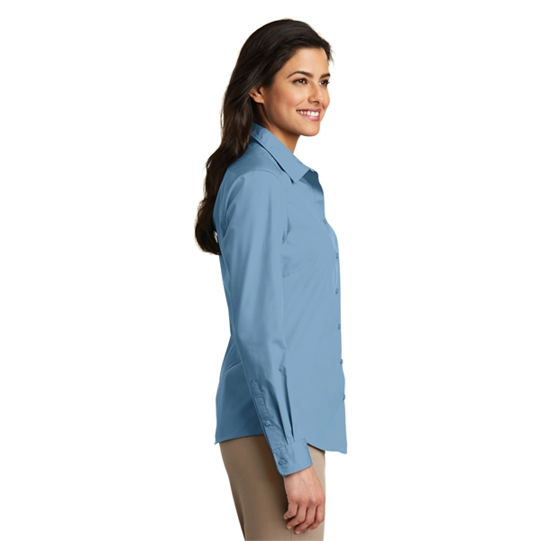 Port Authority Women's Long Sleeve Carefree Poplin Shirt. - Port Authority Women's Long Sleeve Carefree Poplin Shirt. - Image 18 of 60