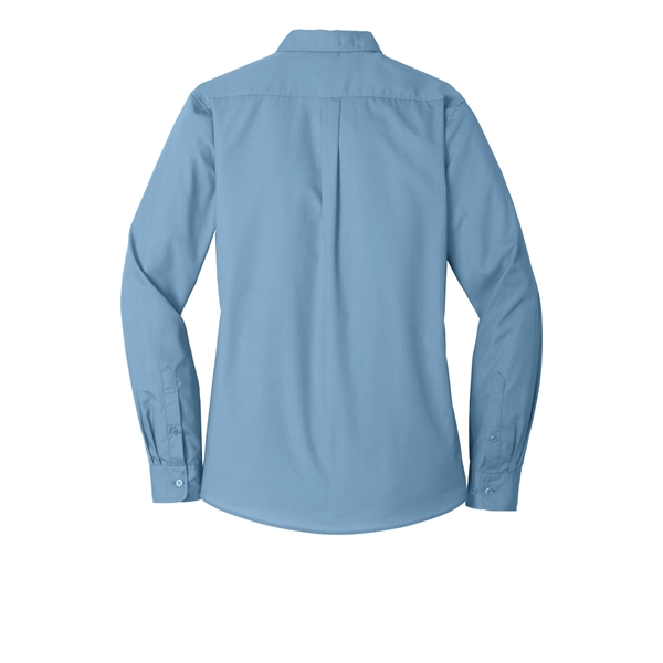 Port Authority Women's Long Sleeve Carefree Poplin Shirt. - Port Authority Women's Long Sleeve Carefree Poplin Shirt. - Image 20 of 60