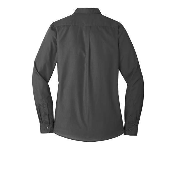 Port Authority Women's Long Sleeve Carefree Poplin Shirt. - Port Authority Women's Long Sleeve Carefree Poplin Shirt. - Image 25 of 60