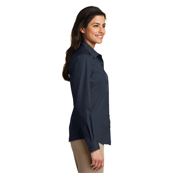 Port Authority Women's Long Sleeve Carefree Poplin Shirt. - Port Authority Women's Long Sleeve Carefree Poplin Shirt. - Image 33 of 60