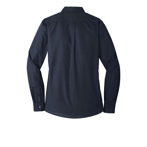 Port Authority Women's Long Sleeve Carefree Poplin Shirt. - Port Authority Women's Long Sleeve Carefree Poplin Shirt. - Image 35 of 60