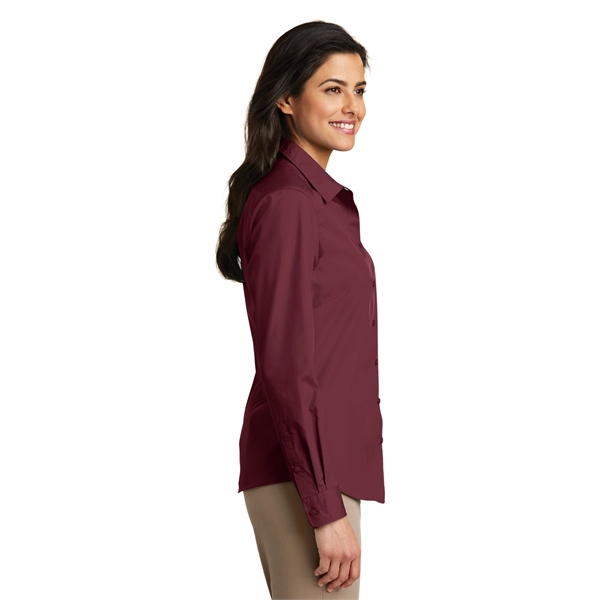 Port Authority Women's Long Sleeve Carefree Poplin Shirt. - Port Authority Women's Long Sleeve Carefree Poplin Shirt. - Image 38 of 60