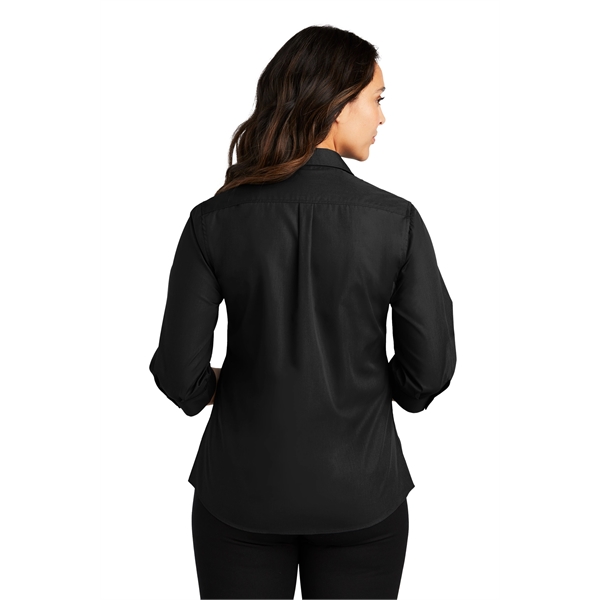 Port Authority Women's 3/4-Sleeve Carefree Poplin Shirt. - Port Authority Women's 3/4-Sleeve Carefree Poplin Shirt. - Image 32 of 48