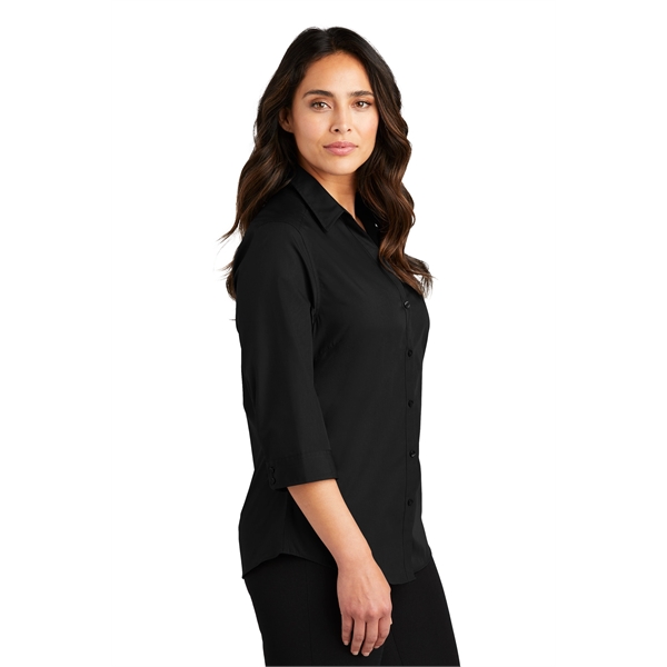 Port Authority Women's 3/4-Sleeve Carefree Poplin Shirt. - Port Authority Women's 3/4-Sleeve Carefree Poplin Shirt. - Image 33 of 48