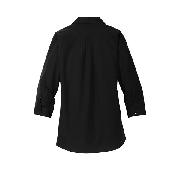 Port Authority Women's 3/4-Sleeve Carefree Poplin Shirt. - Port Authority Women's 3/4-Sleeve Carefree Poplin Shirt. - Image 10 of 48