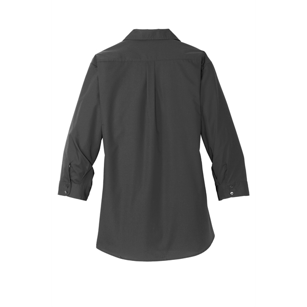 Port Authority Women's 3/4-Sleeve Carefree Poplin Shirt. - Port Authority Women's 3/4-Sleeve Carefree Poplin Shirt. - Image 22 of 48