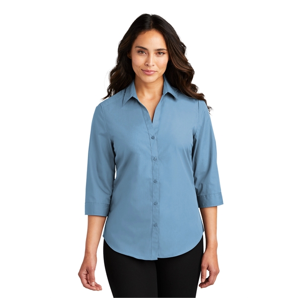 Port Authority Women's 3/4-Sleeve Carefree Poplin Shirt. - Port Authority Women's 3/4-Sleeve Carefree Poplin Shirt. - Image 43 of 48