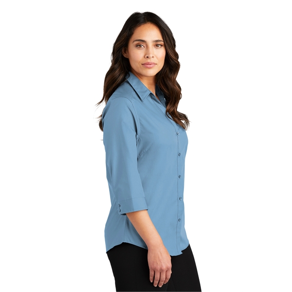 Port Authority Women's 3/4-Sleeve Carefree Poplin Shirt. - Port Authority Women's 3/4-Sleeve Carefree Poplin Shirt. - Image 45 of 48