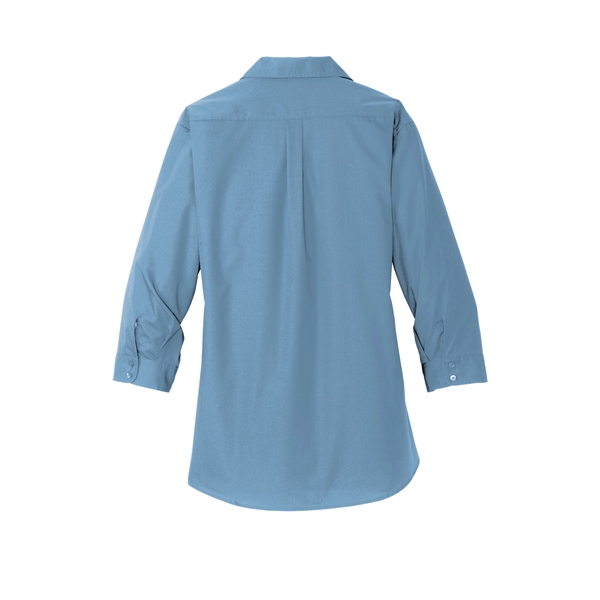 Port Authority Women's 3/4-Sleeve Carefree Poplin Shirt. - Port Authority Women's 3/4-Sleeve Carefree Poplin Shirt. - Image 26 of 48