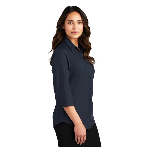 Port Authority Women's 3/4-Sleeve Carefree Poplin Shirt. - Port Authority Women's 3/4-Sleeve Carefree Poplin Shirt. - Image 48 of 48