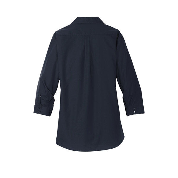 Port Authority Women's 3/4-Sleeve Carefree Poplin Shirt. - Port Authority Women's 3/4-Sleeve Carefree Poplin Shirt. - Image 30 of 48